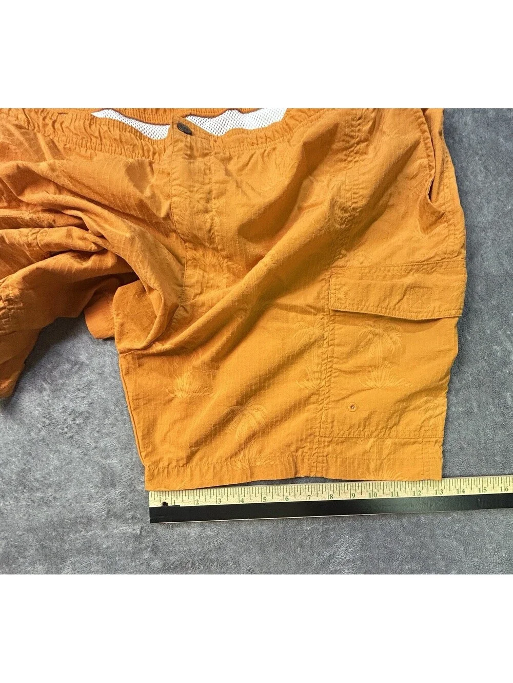 Tommy Bahama Men’s XL Orange Palm Tree Swim Trunks Cargo Board Shorts